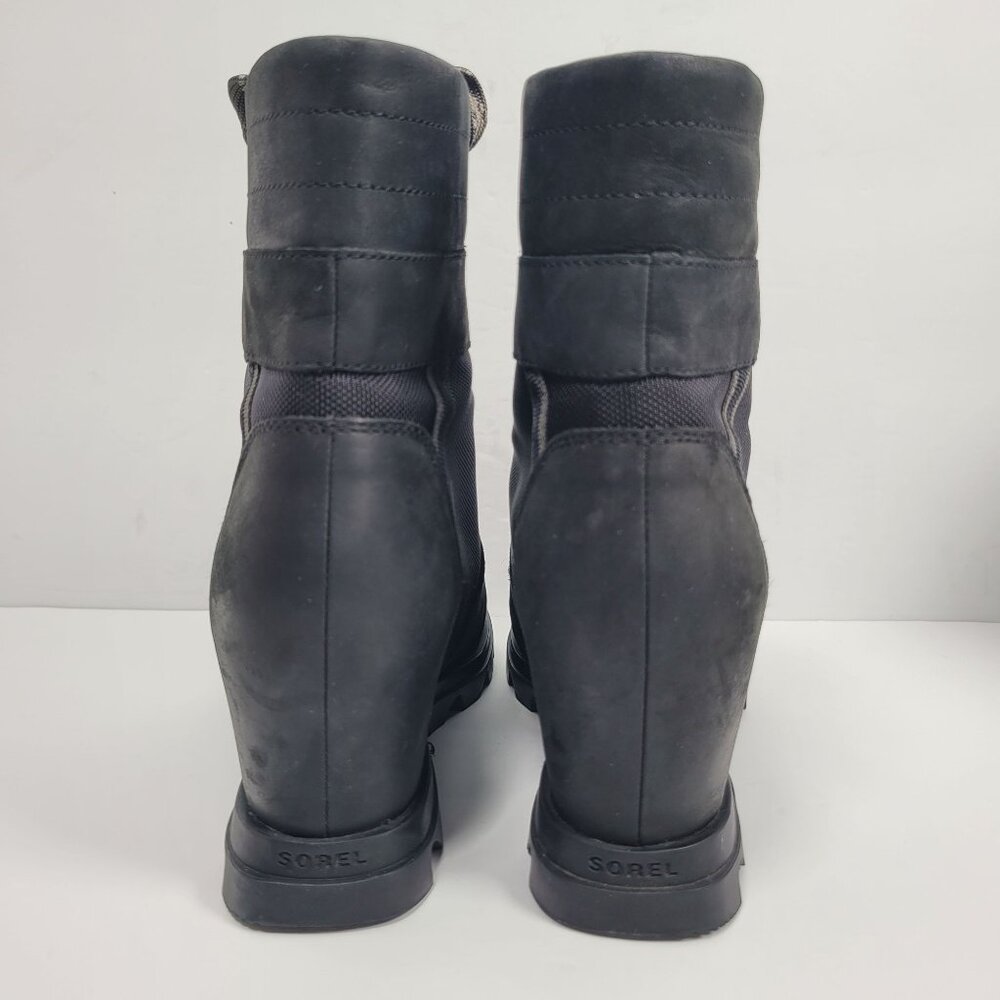 Sorel Joan of Arctic Wedge III Women's Black Boots NL4364-010 US Size 9 - Picture 4 of 10